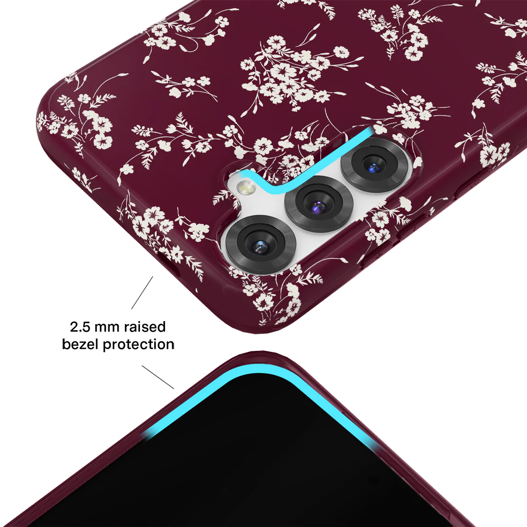 French Burgundy Floral Samsung Case - Image 67