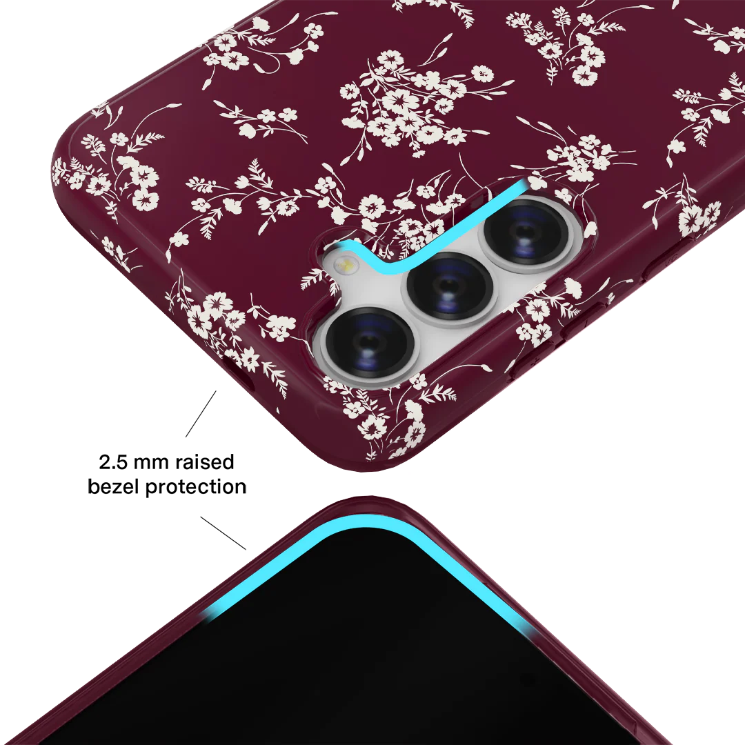 French Burgundy Floral Samsung Case - Image 9