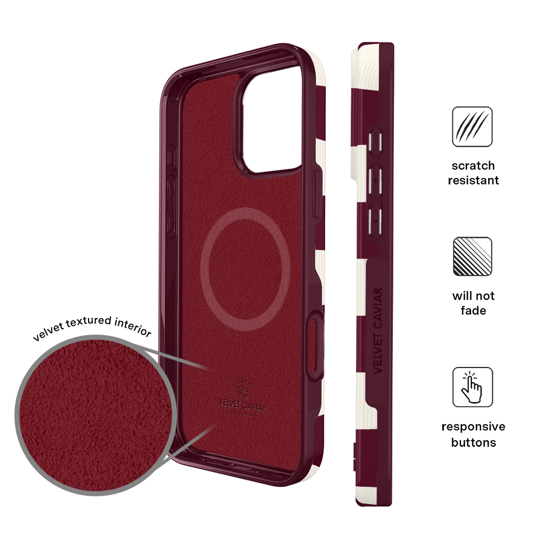 Burgundy Vibe Check iPhone Case - Image 12