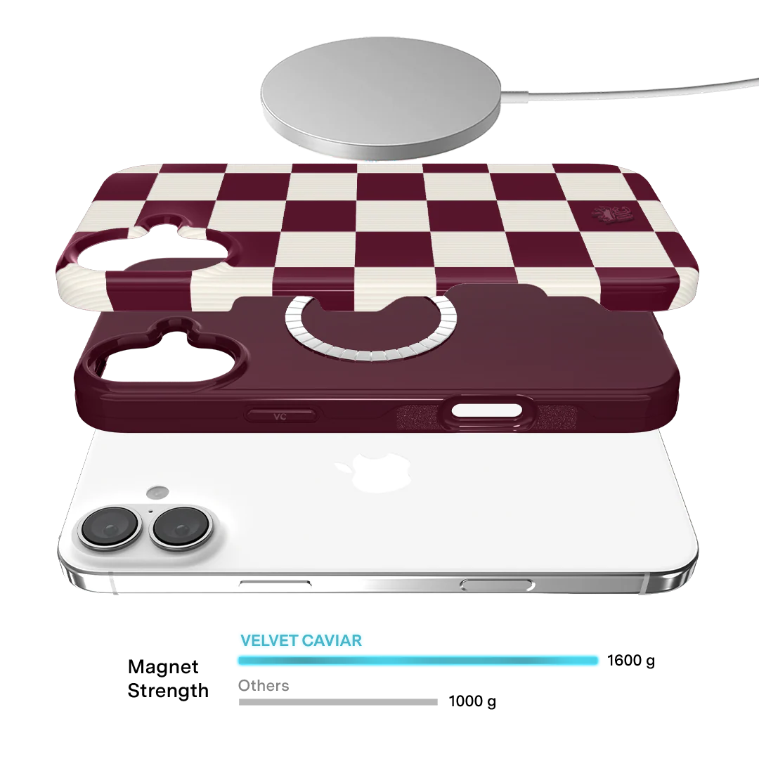 Burgundy Vibe Check iPhone Case - Image 16