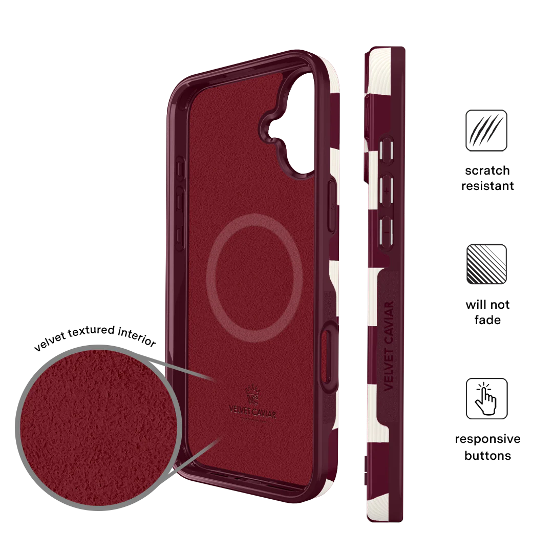Burgundy Vibe Check iPhone Case - Image 18