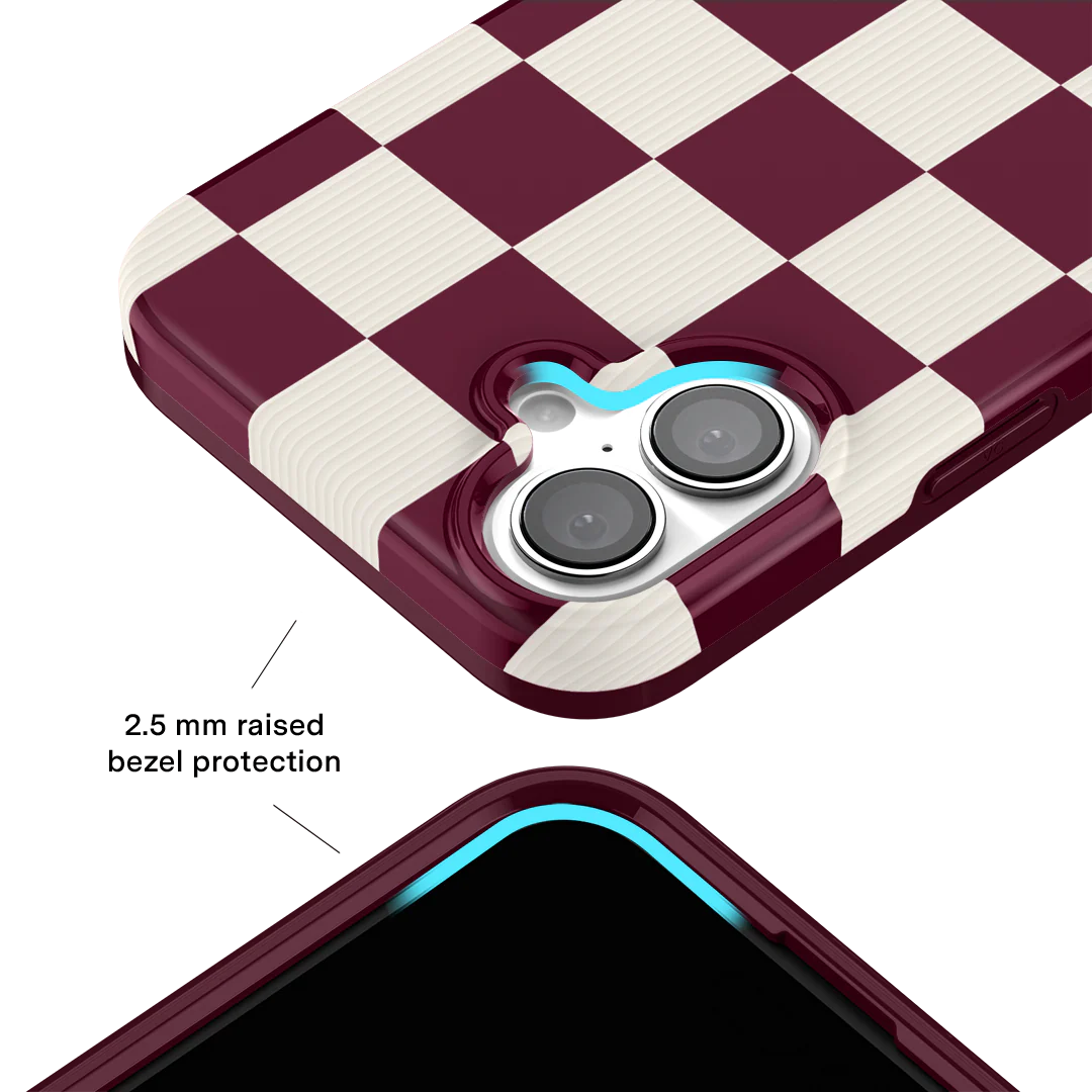 Burgundy Vibe Check iPhone Case - Image 21