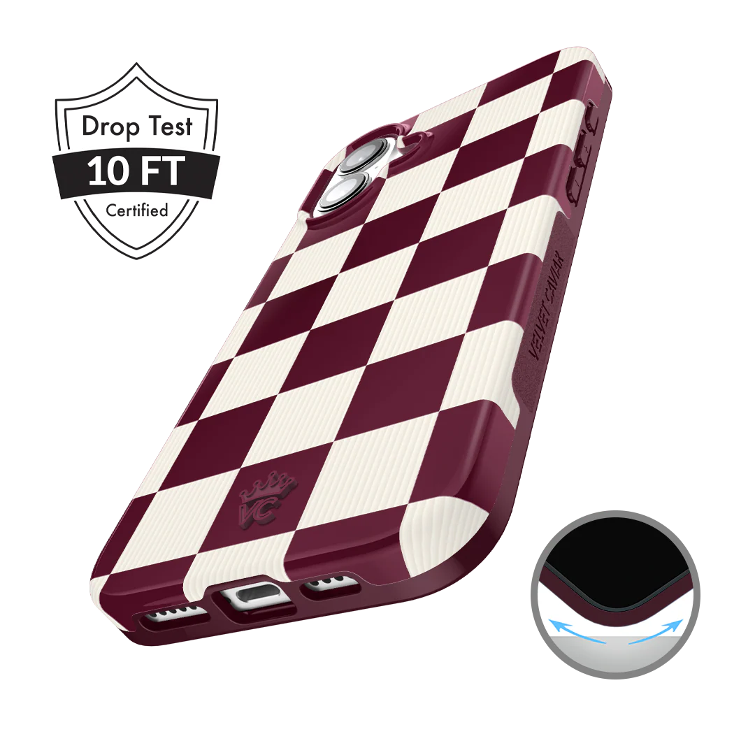 Burgundy Vibe Check iPhone Case - Image 23