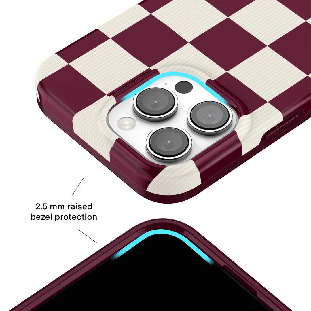 Burgundy Vibe Check iPhone Case - Image 3