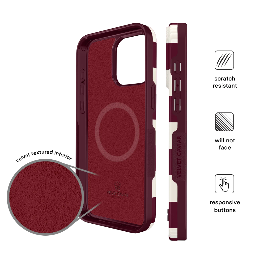 Burgundy Vibe Check iPhone Case - Image 30