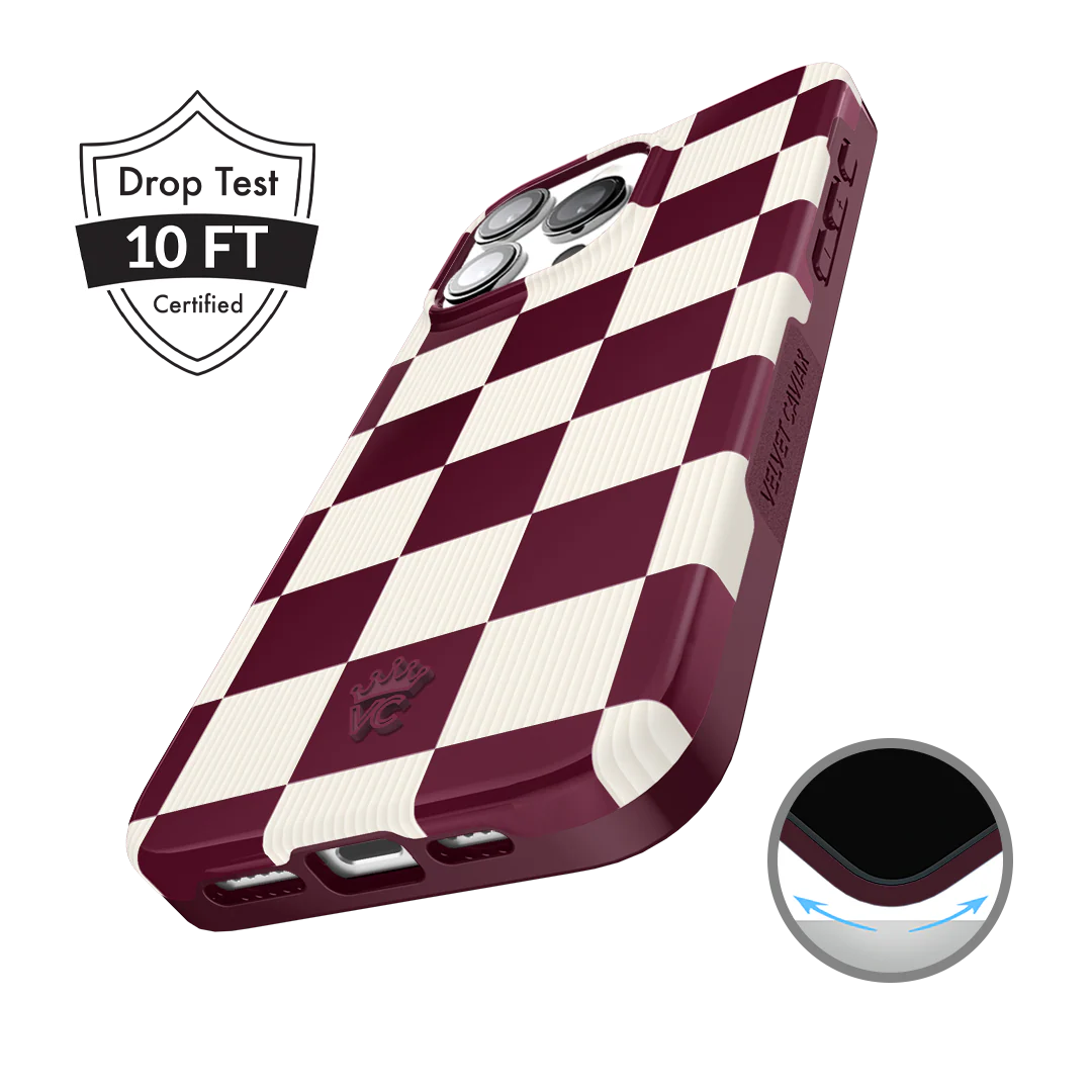 Burgundy Vibe Check iPhone Case - Image 35