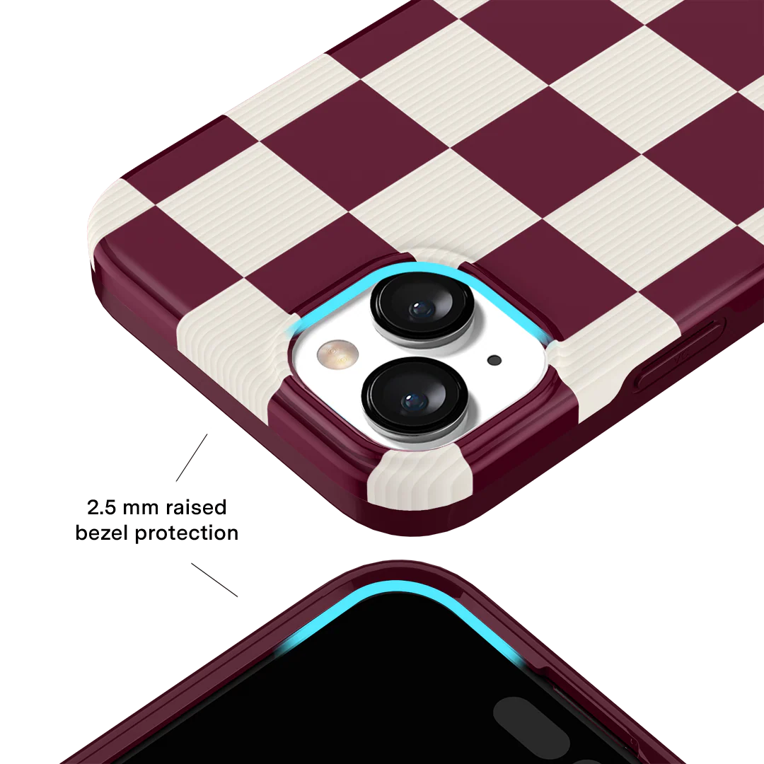 Burgundy Vibe Check iPhone Case - Image 39