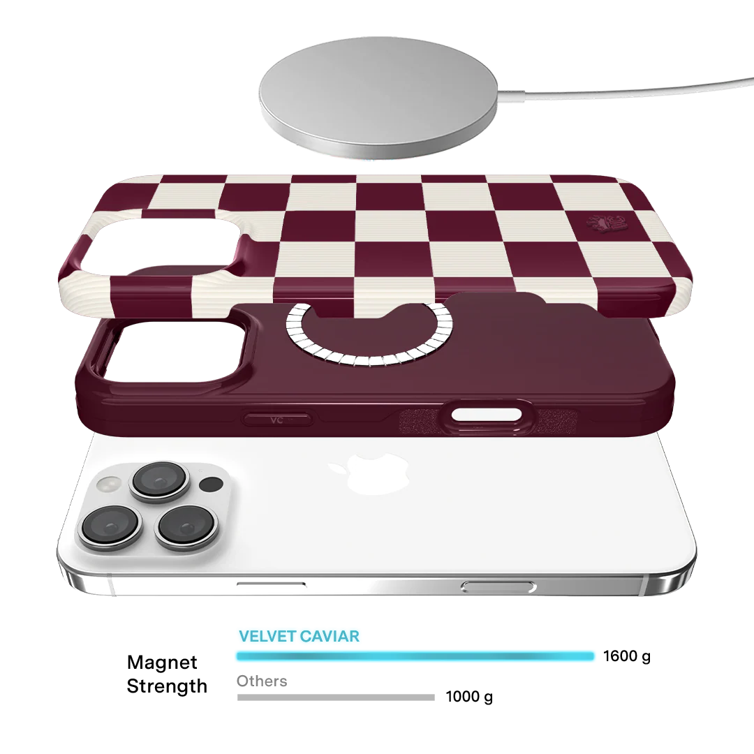 Burgundy Vibe Check iPhone Case - Image 4