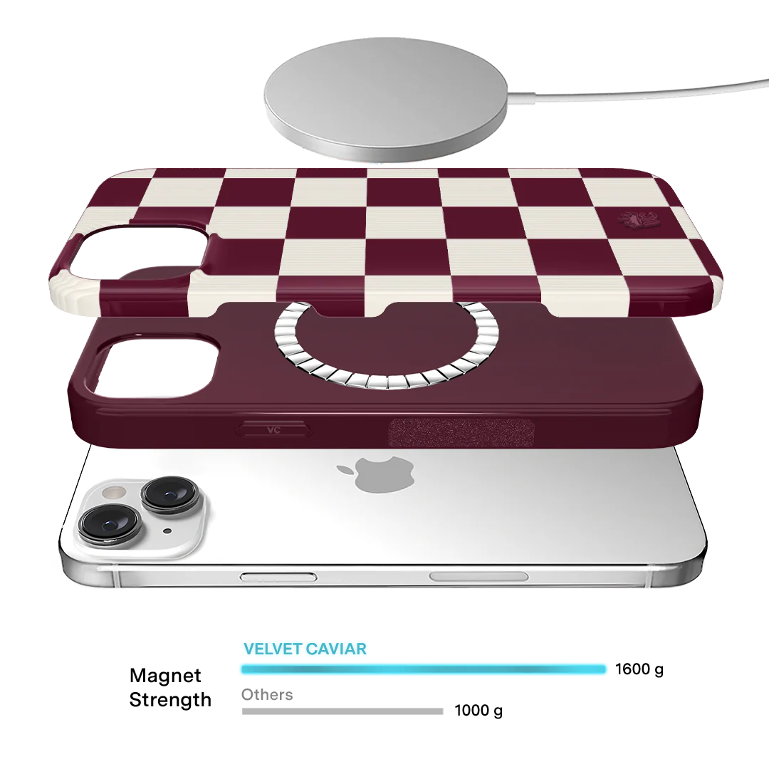 Burgundy Vibe Check iPhone Case - Image 46