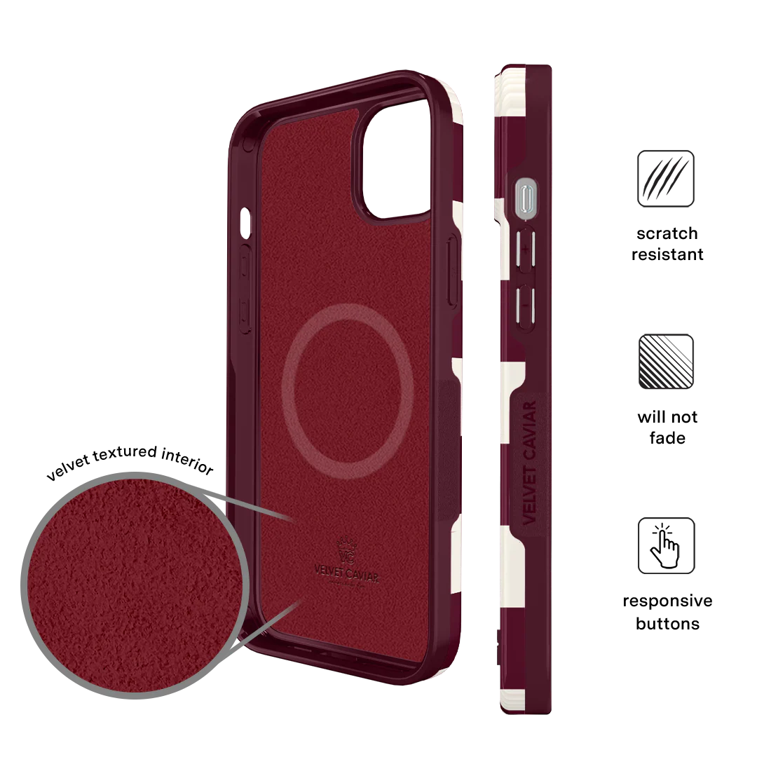 Burgundy Vibe Check iPhone Case - Image 48
