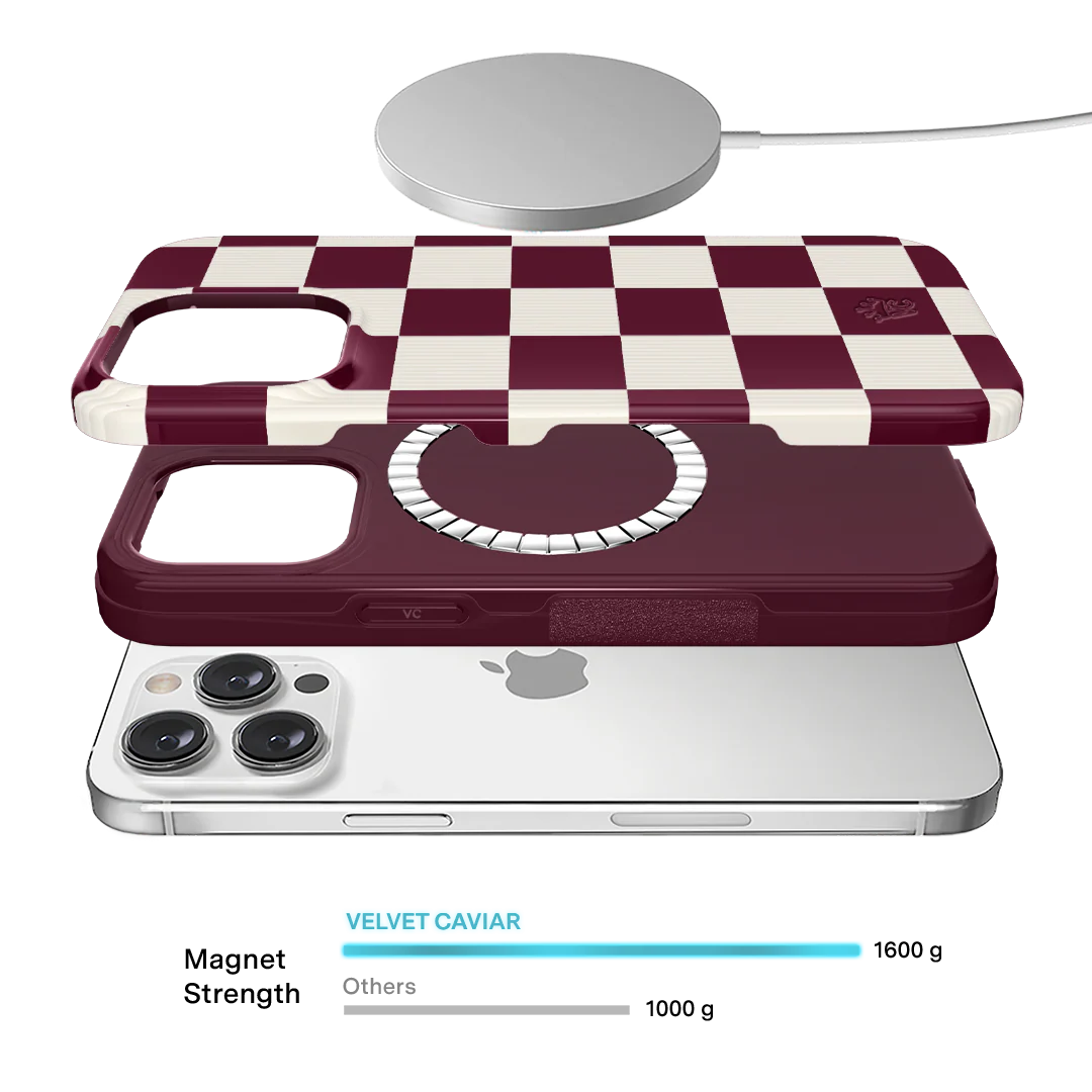Burgundy Vibe Check iPhone Case - Image 52