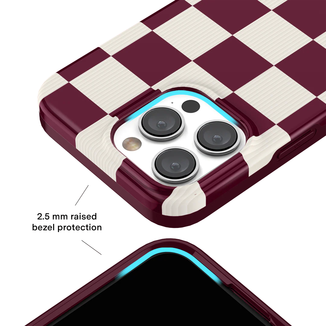 Burgundy Vibe Check iPhone Case - Image 57