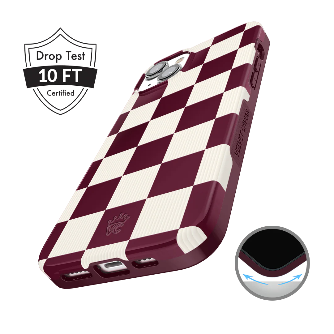 Burgundy Vibe Check iPhone Case - Image 71