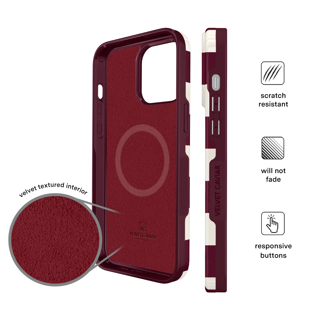 Burgundy Vibe Check iPhone Case - Image 84