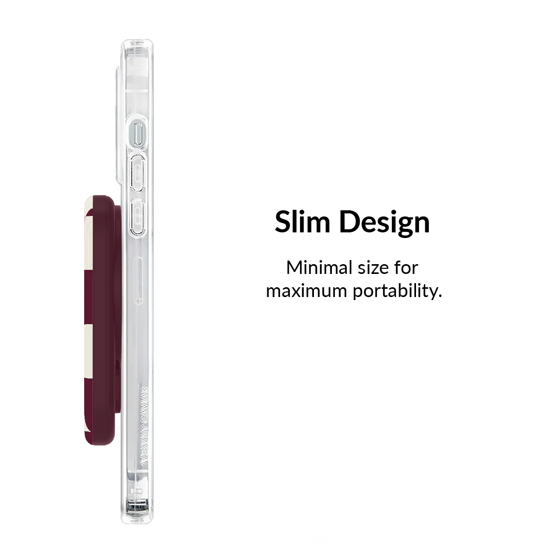 Burgundy Vibe Checker MagSafe Battery Power Pack - Image 5