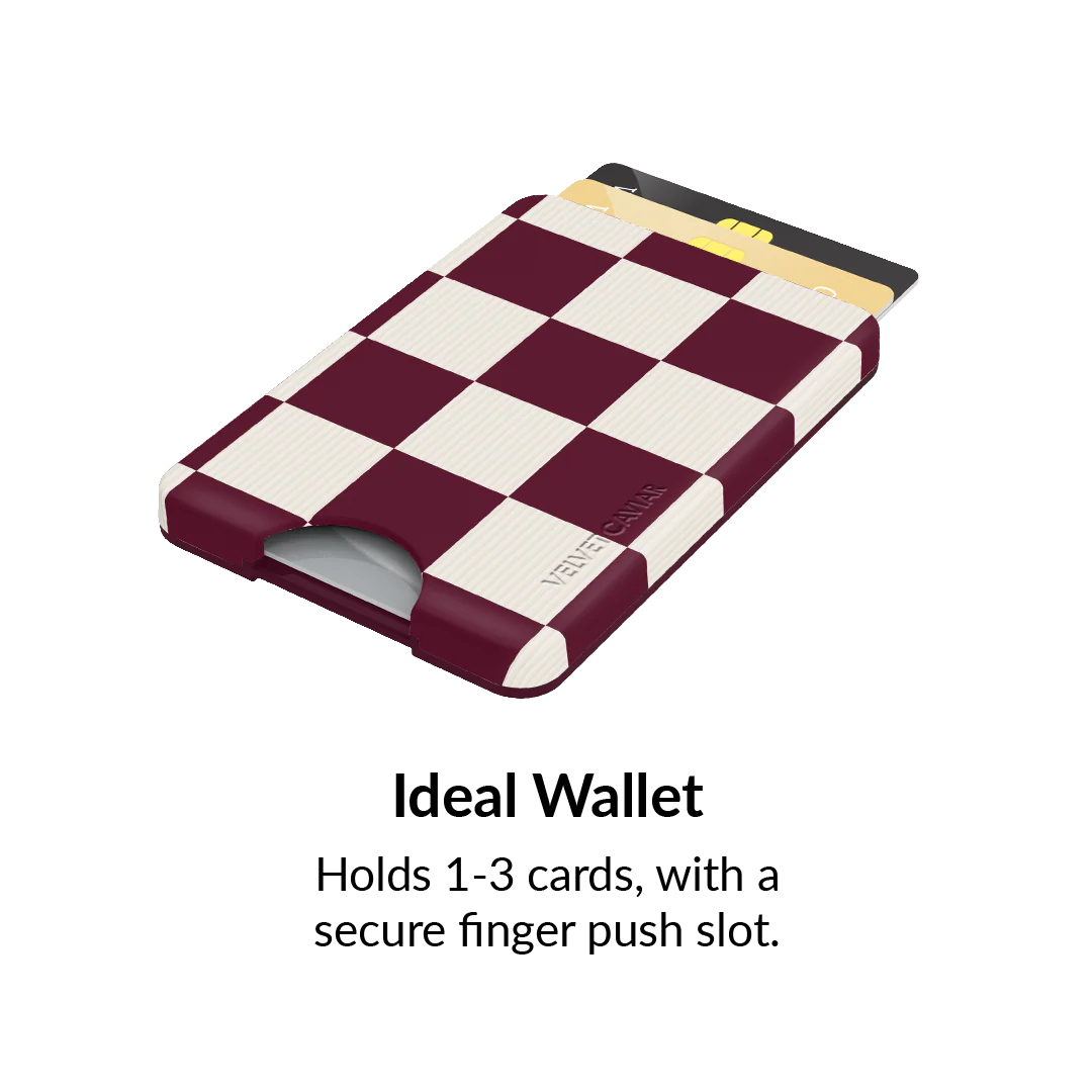 Burgundy Vibe Checker MagSafe Wallet - Image 3