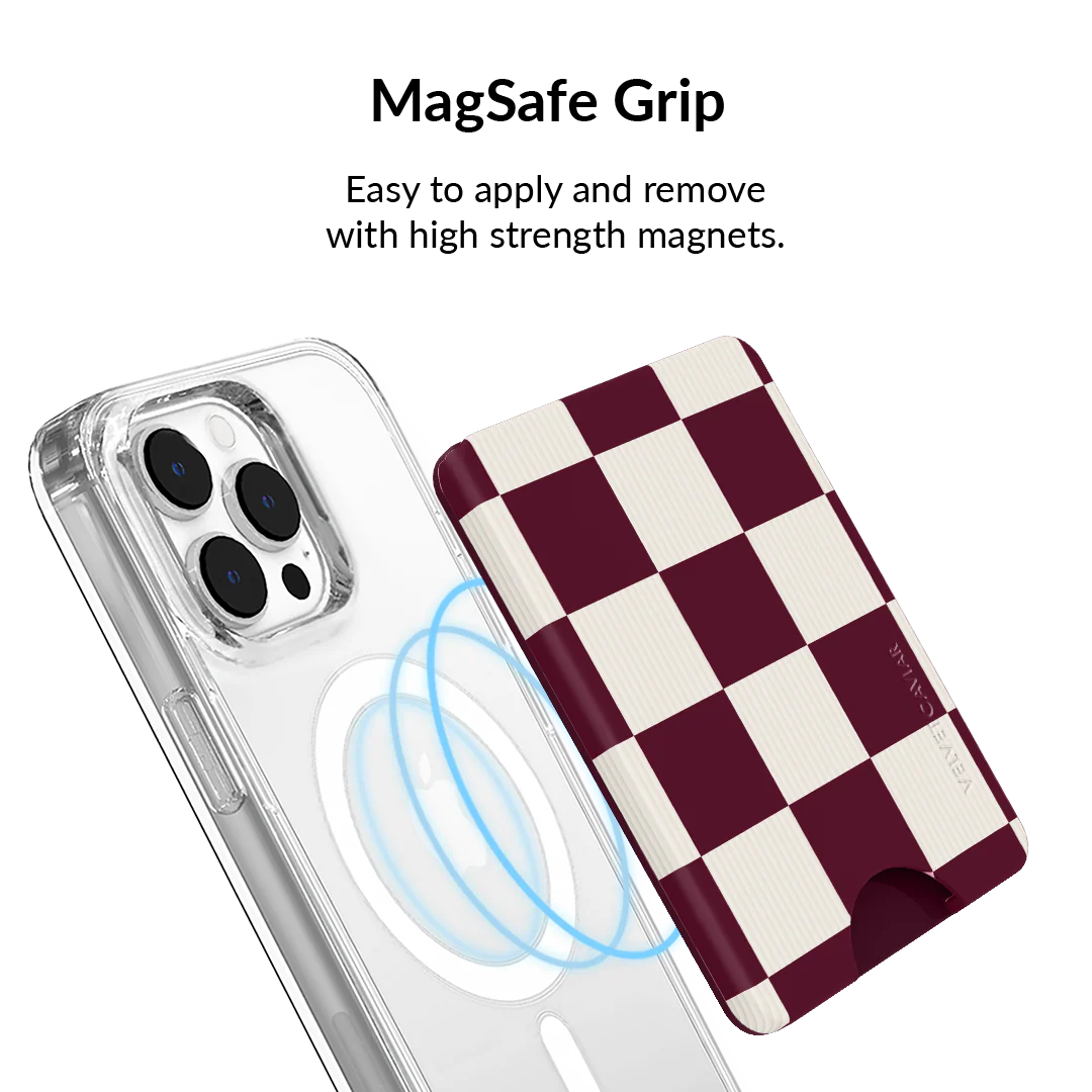 Burgundy Vibe Checker MagSafe Wallet - Image 4