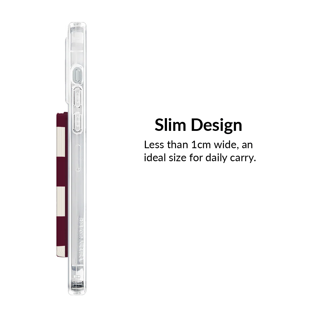 Burgundy Vibe Checker MagSafe Wallet - Image 5