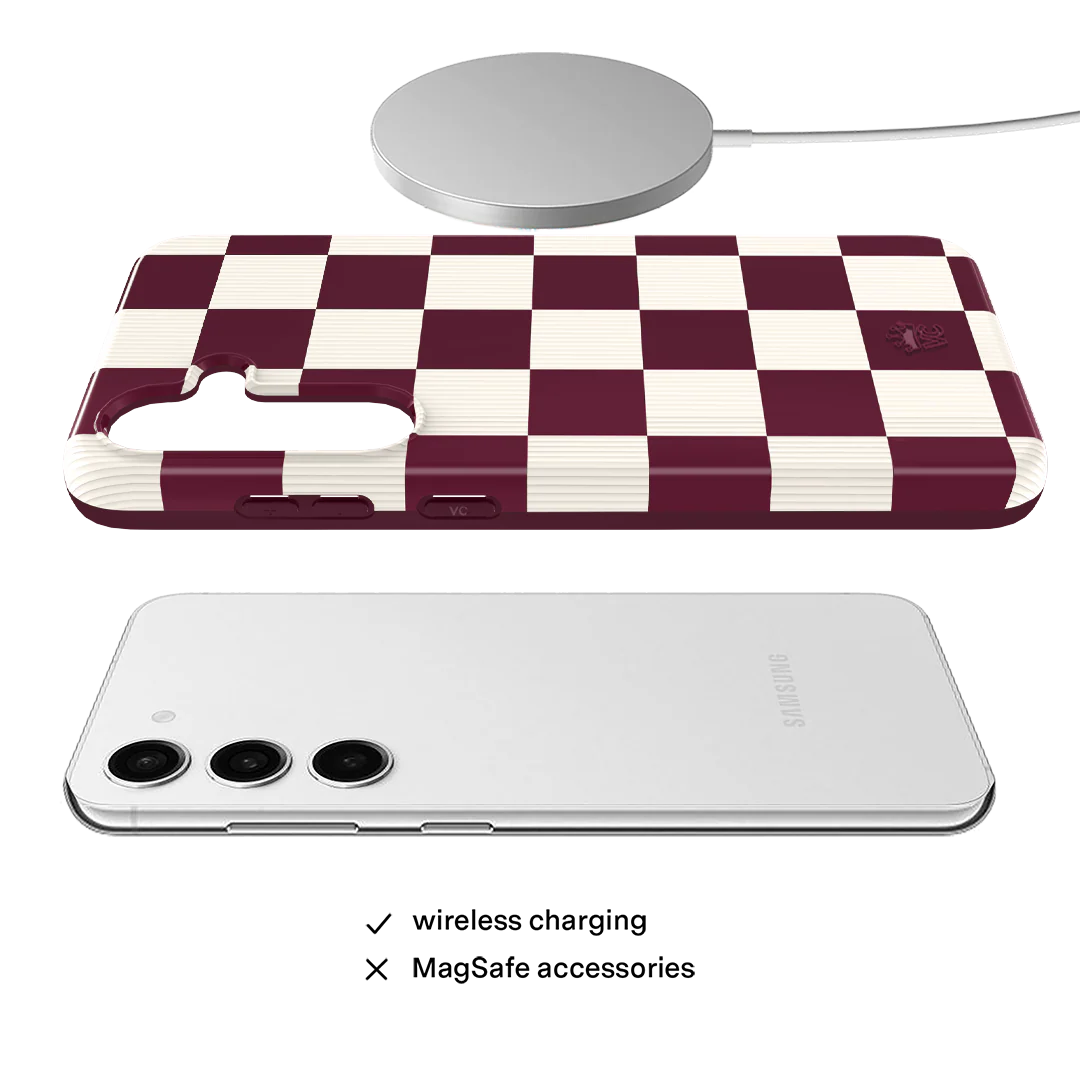 Burgundy Vibe Checker Samsung Case - Image 10
