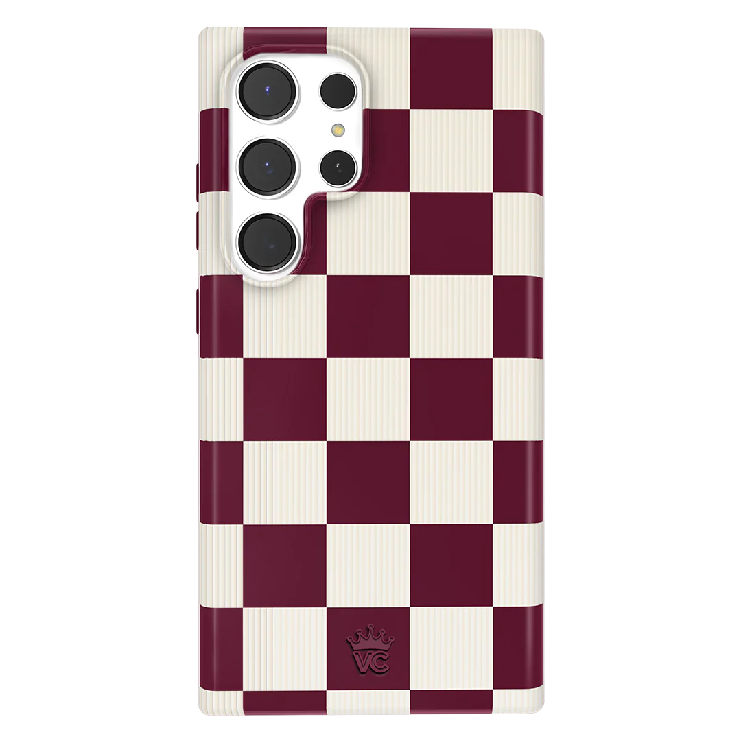Burgundy Vibe Checker Samsung Case - Image 13