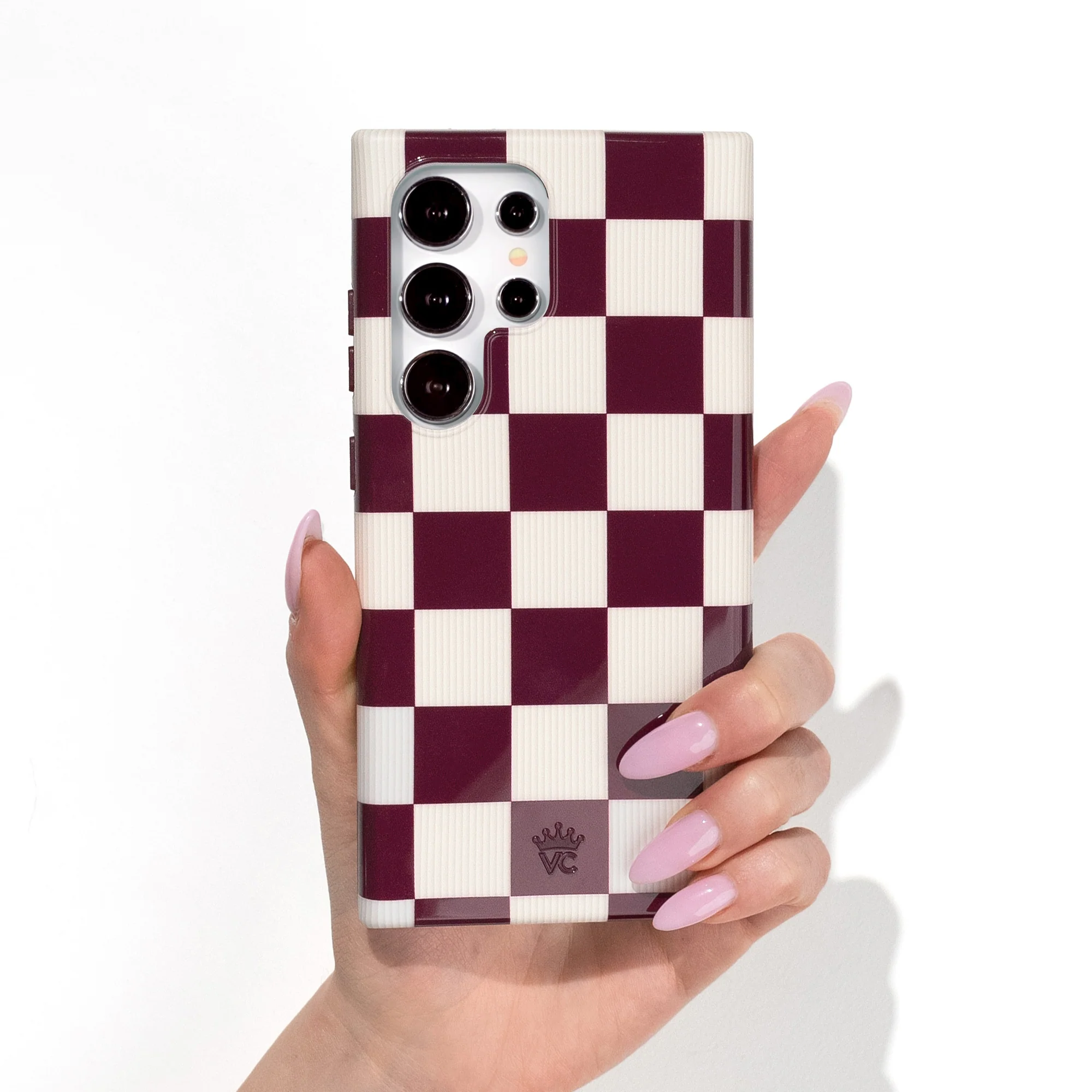 Burgundy Vibe Checker Samsung Case - Image 2