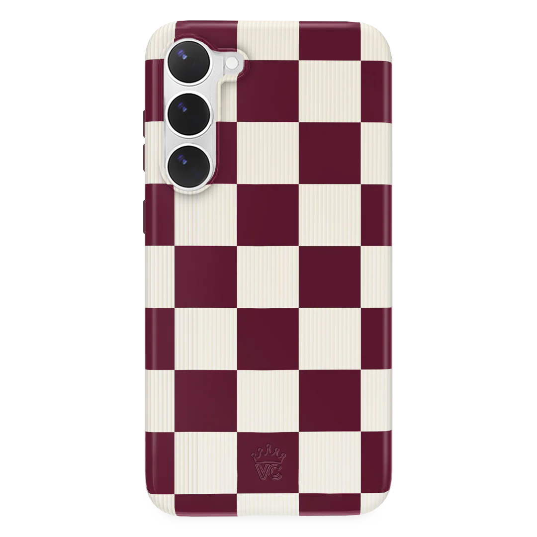 Burgundy Vibe Checker Samsung Case - Image 25