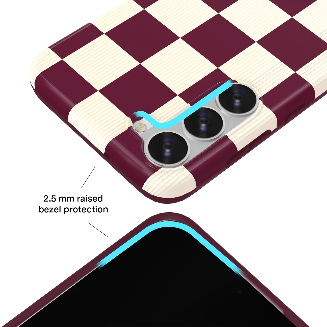 Burgundy Vibe Checker Samsung Case - Image 27