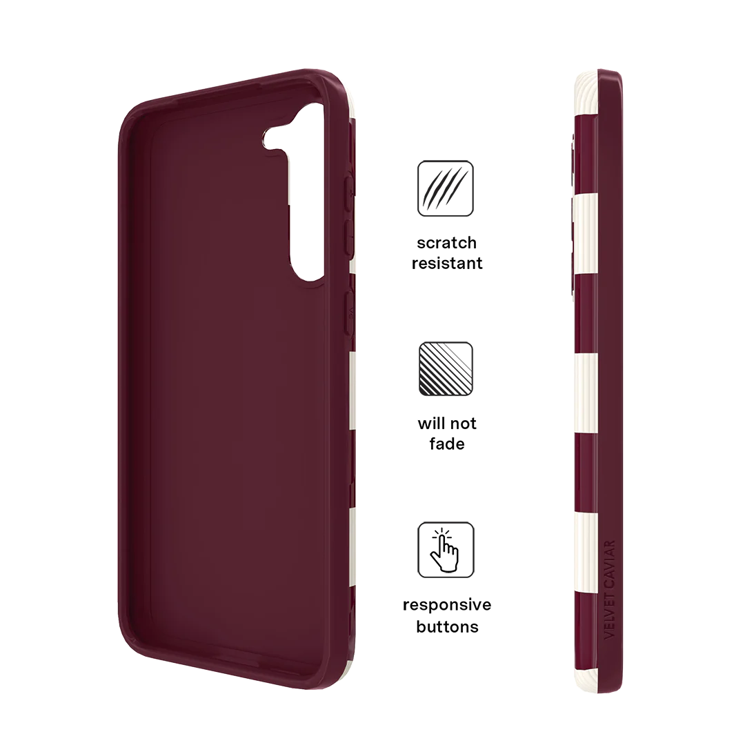 Burgundy Vibe Checker Samsung Case - Image 30