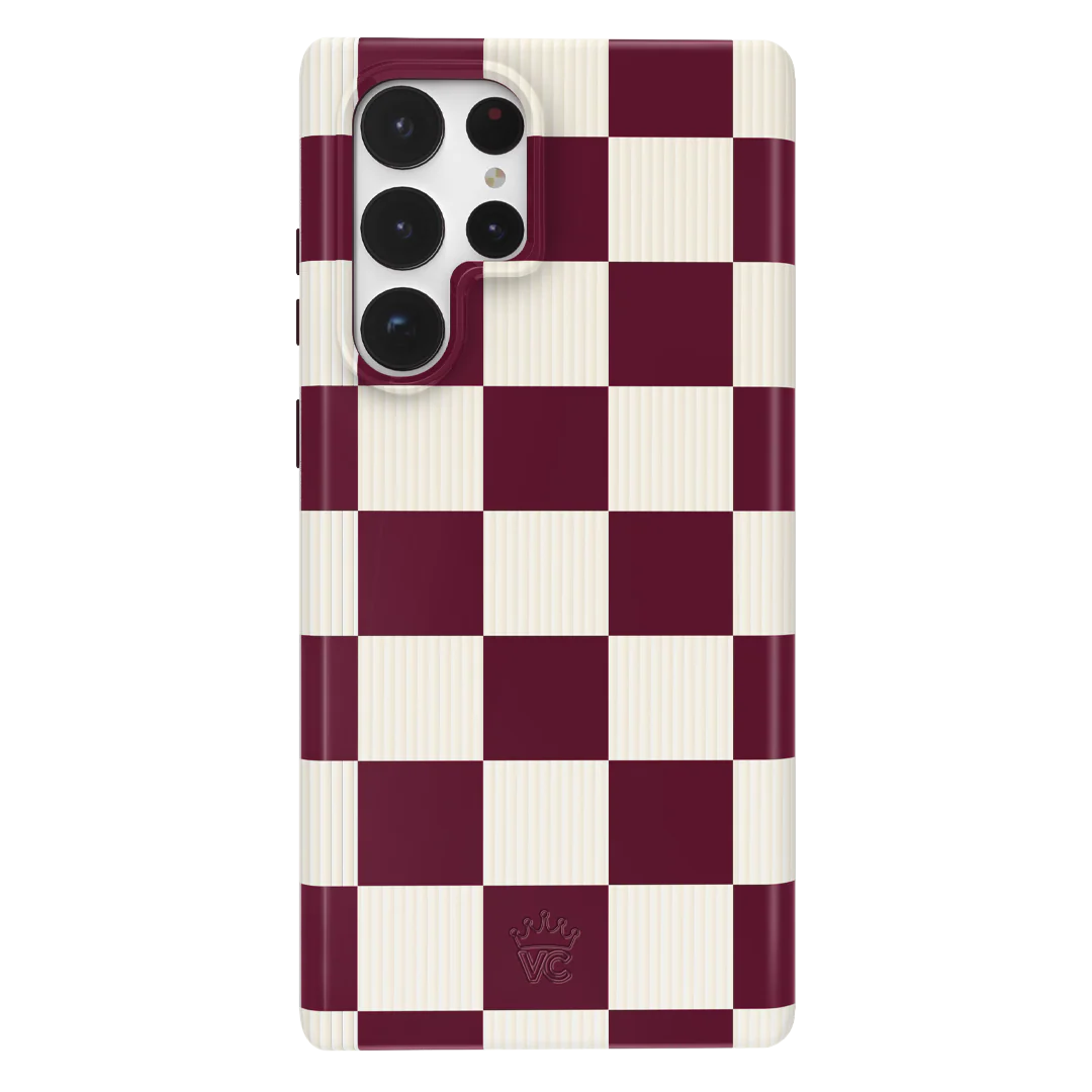 Burgundy Vibe Checker Samsung Case - Image 31