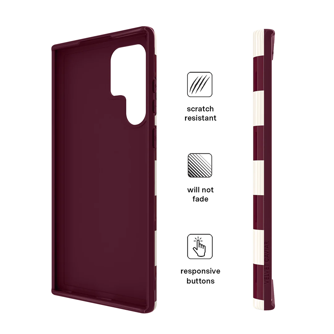 Burgundy Vibe Checker Samsung Case - Image 36