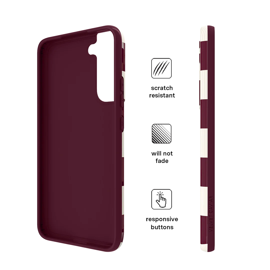 Burgundy Vibe Checker Samsung Case - Image 42