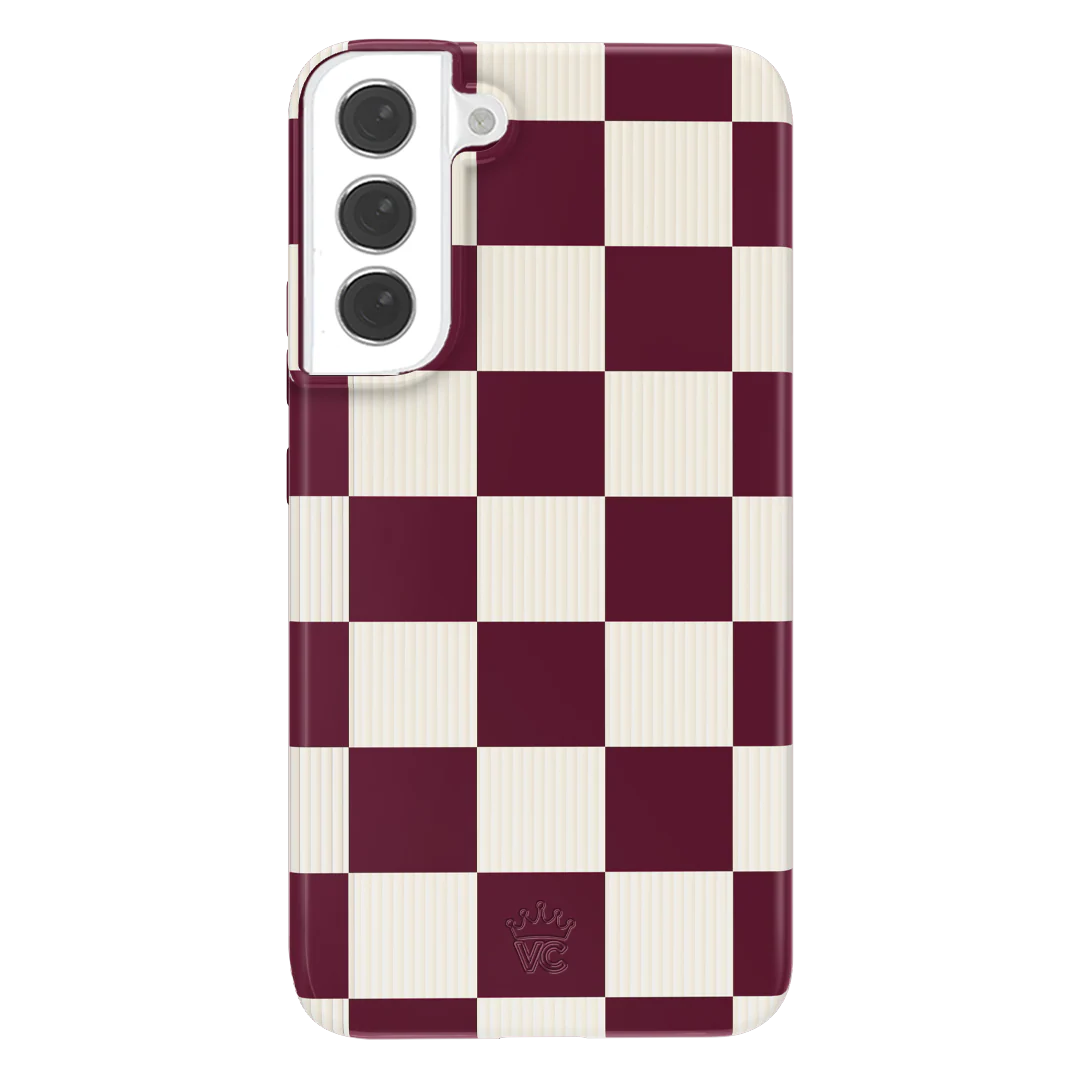 Burgundy Vibe Checker Samsung Case - Image 43