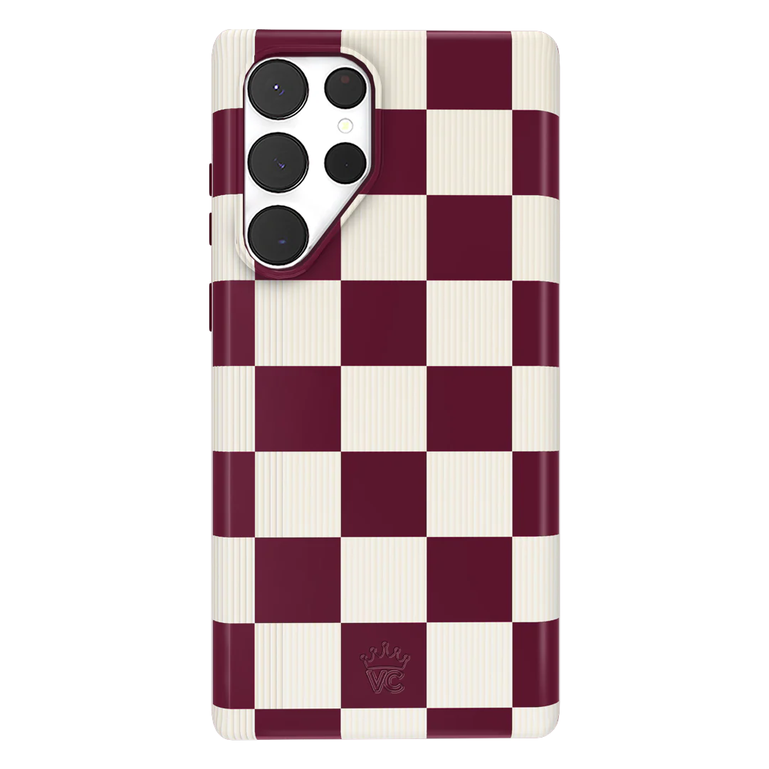 Burgundy Vibe Checker Samsung Case - Image 49