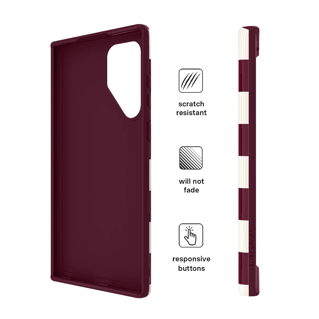 Burgundy Vibe Checker Samsung Case - Image 54