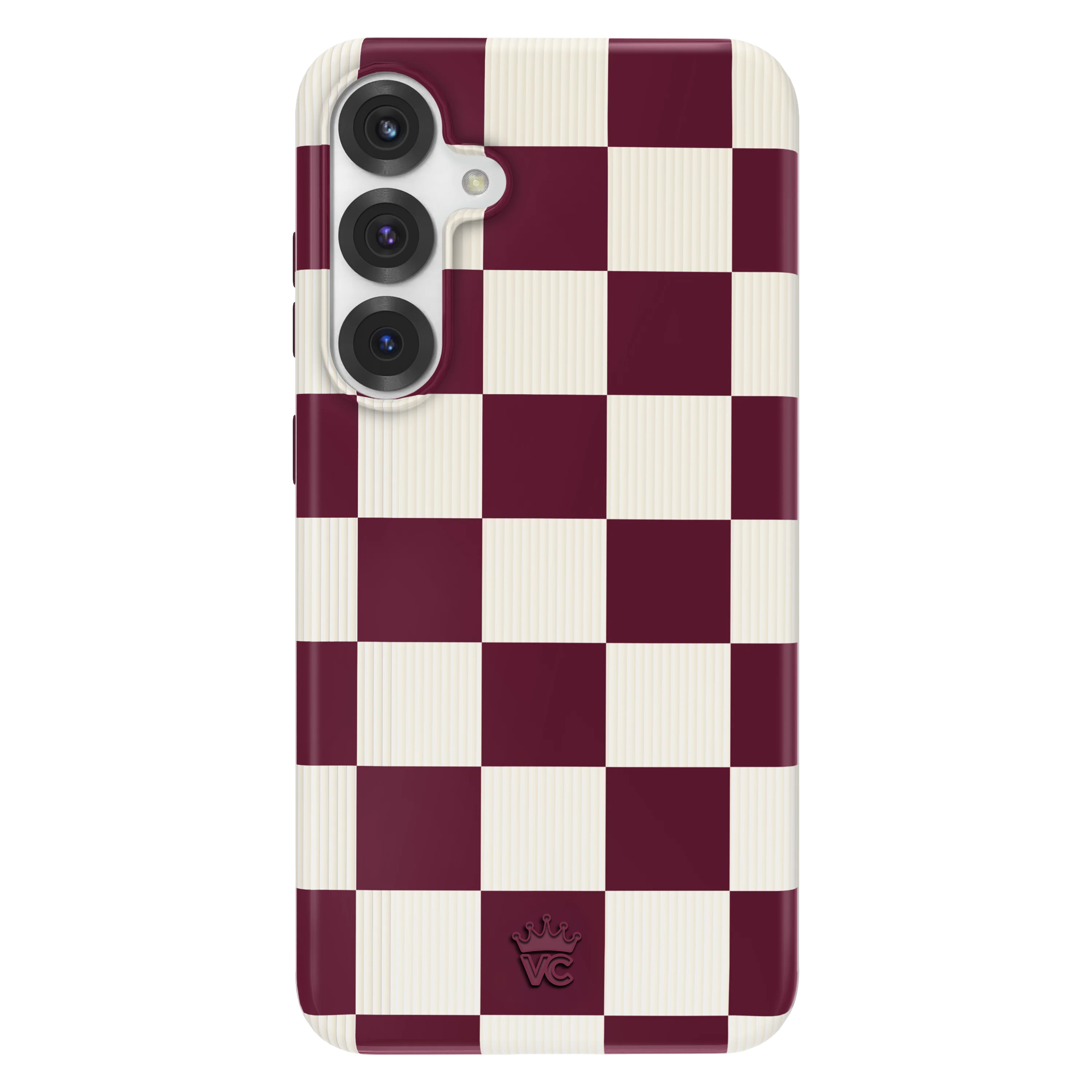 Burgundy Vibe Checker Samsung Case - Image 55
