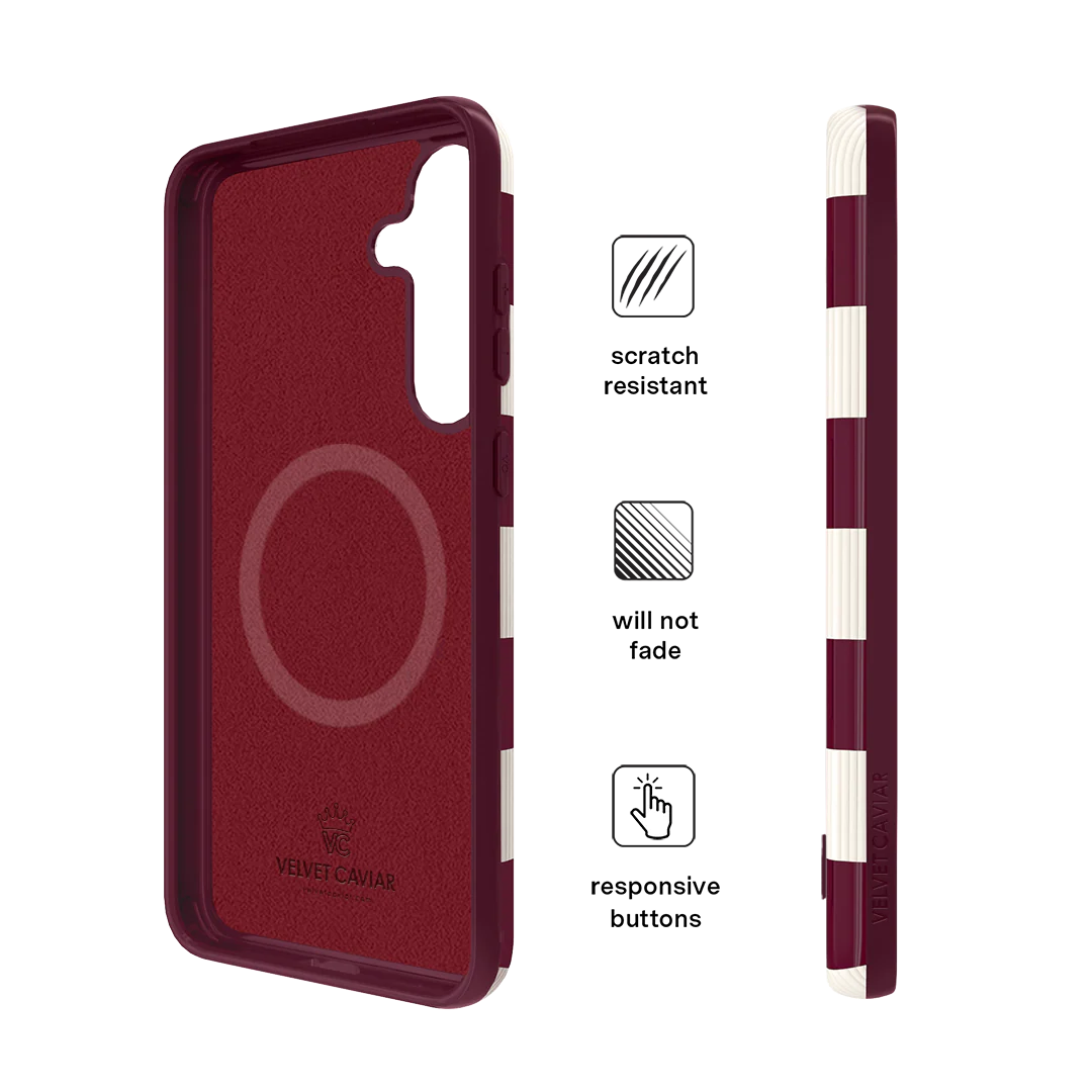 Burgundy Vibe Checker Samsung Case - Image 59