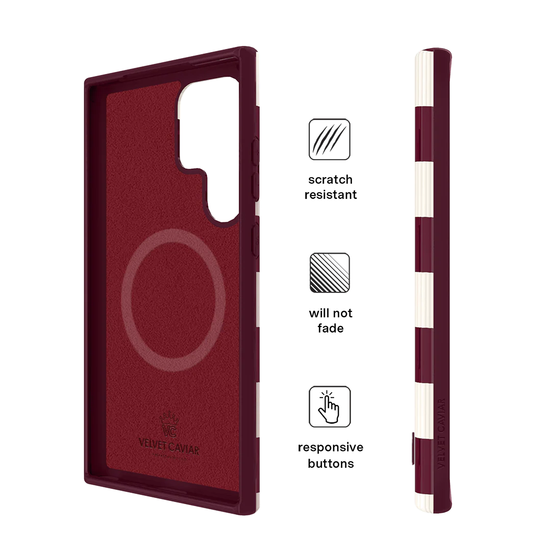 Burgundy Vibe Checker Samsung Case - Image 69