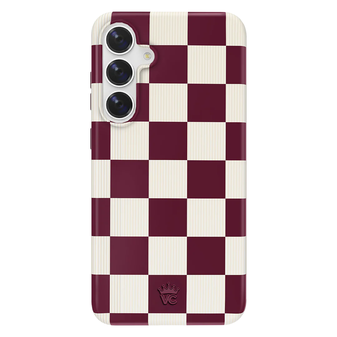 Burgundy Vibe Checker Samsung Case - Image 7