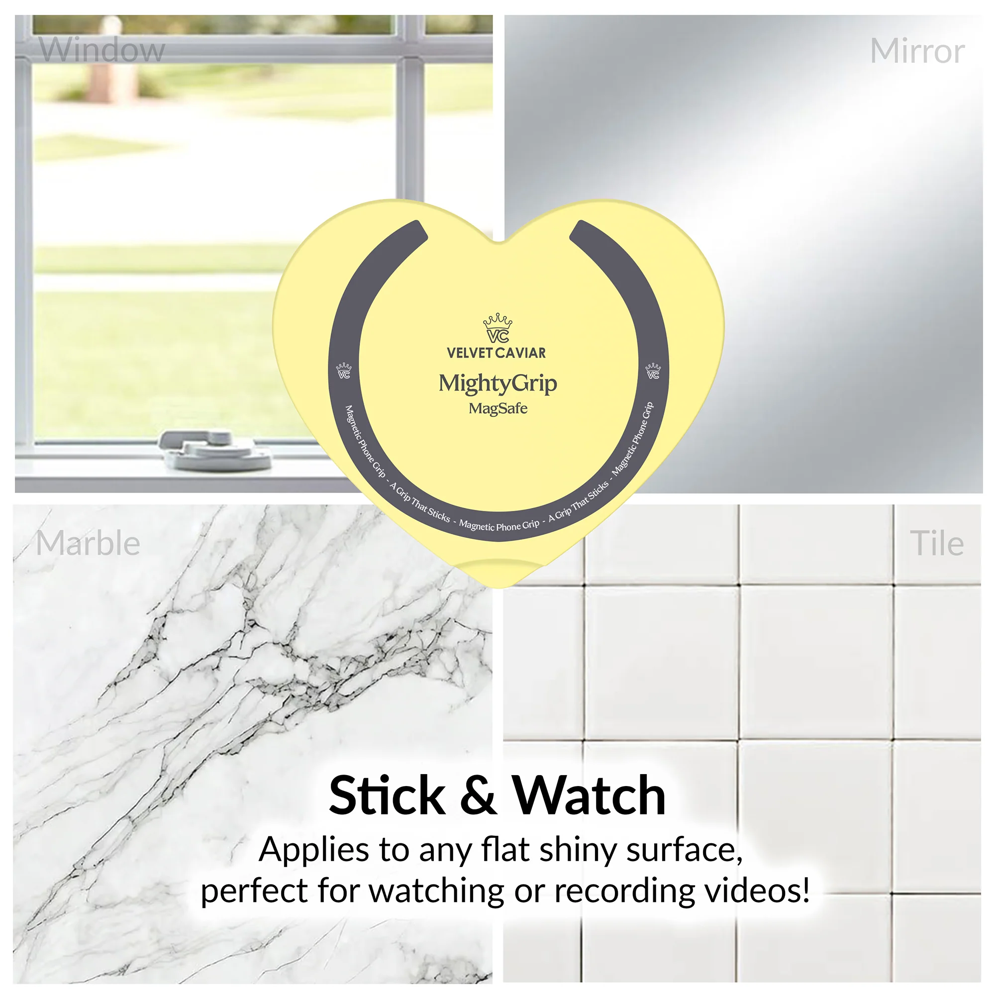 Butter Yellow Heart MagSafe MightyGrip - Image 6