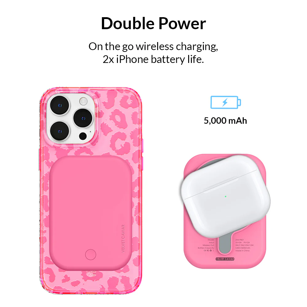 Candy Pink MagSafe Battery Power Pack - Image 3