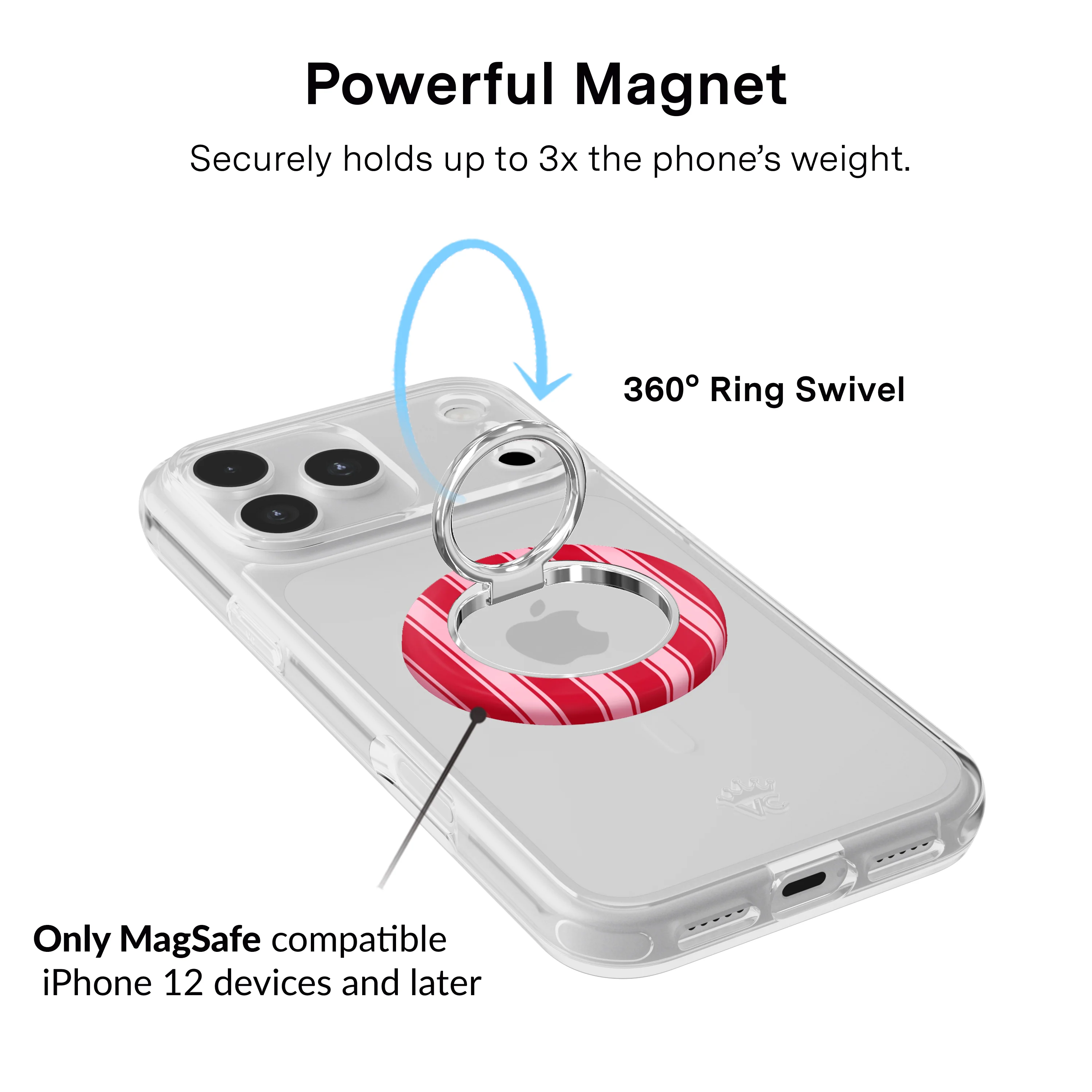 Candy Stripes MagSafe Grip Ring - Image 3