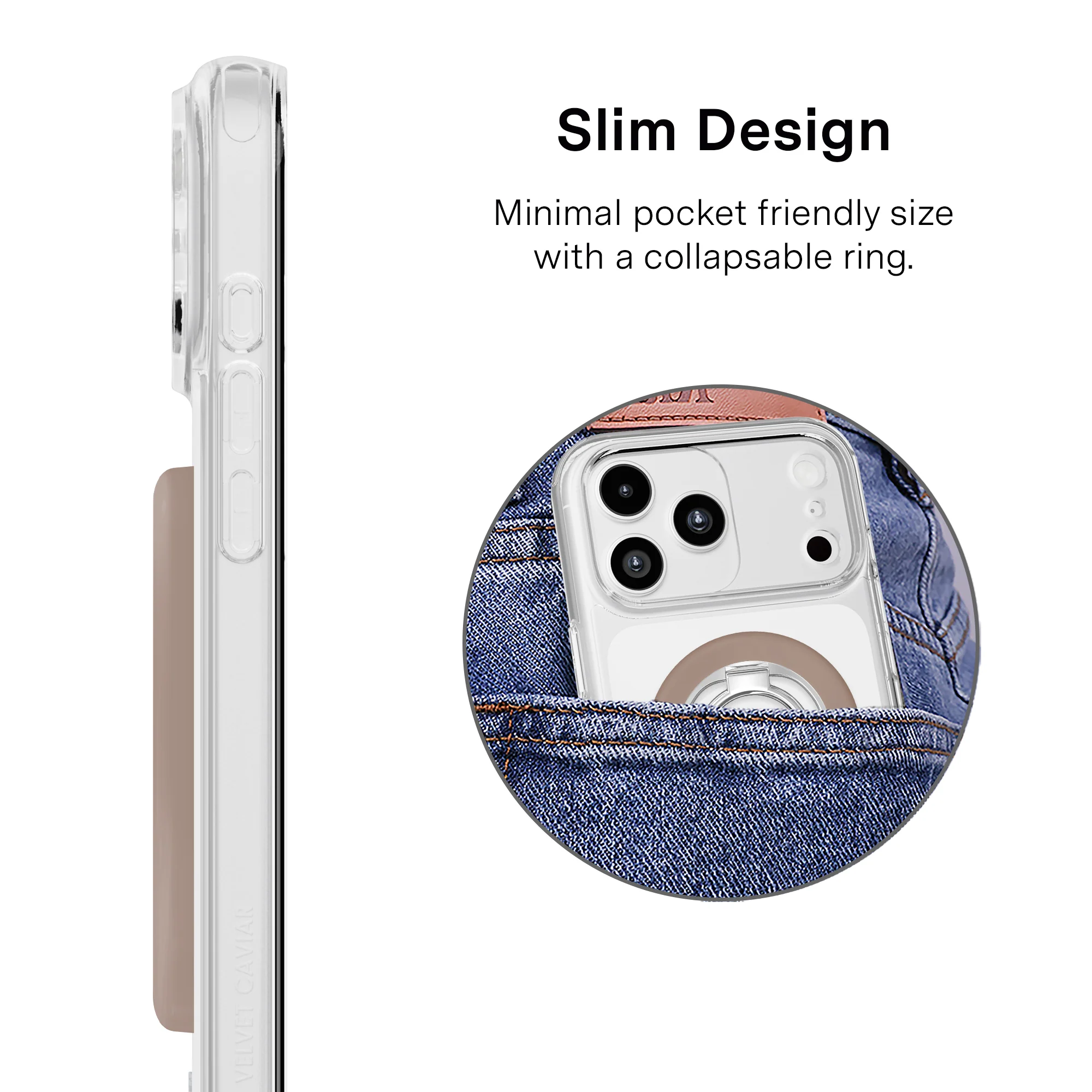 Cashmere Taupe MagSafe Grip Ring - Image 3