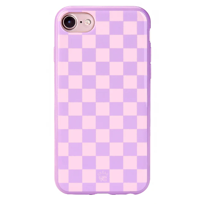 Checkered Lavender Nude iPhone Case - Image 15