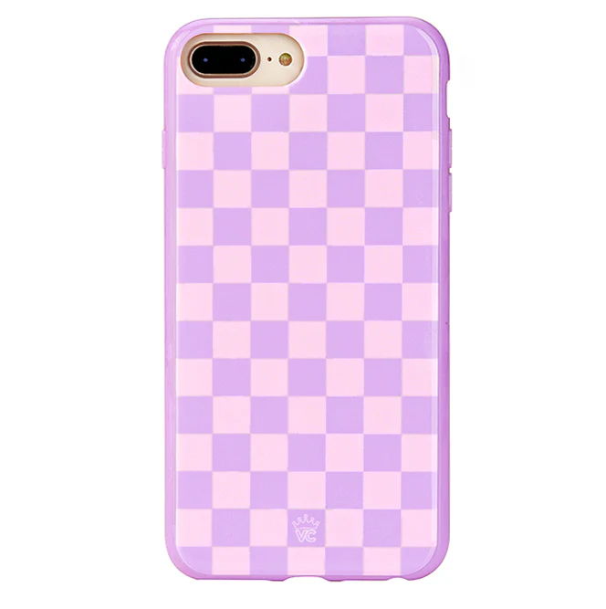 Checkered Lavender Nude iPhone Case - Image 22