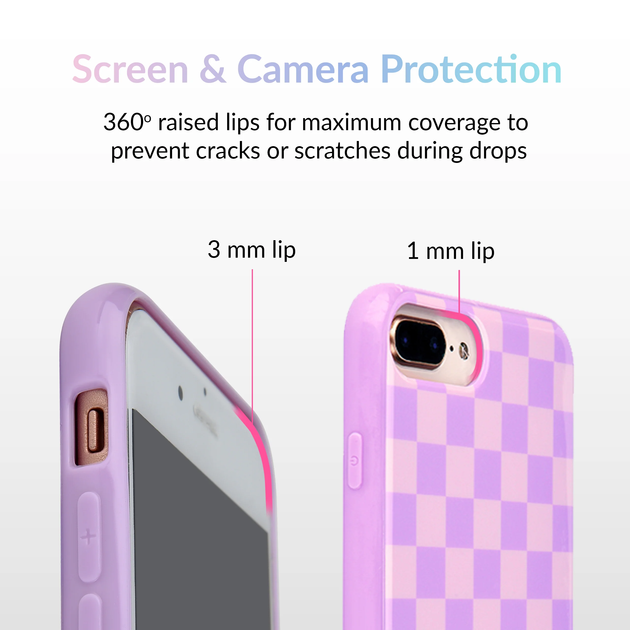 Checkered Lavender Nude iPhone Case - Image 24