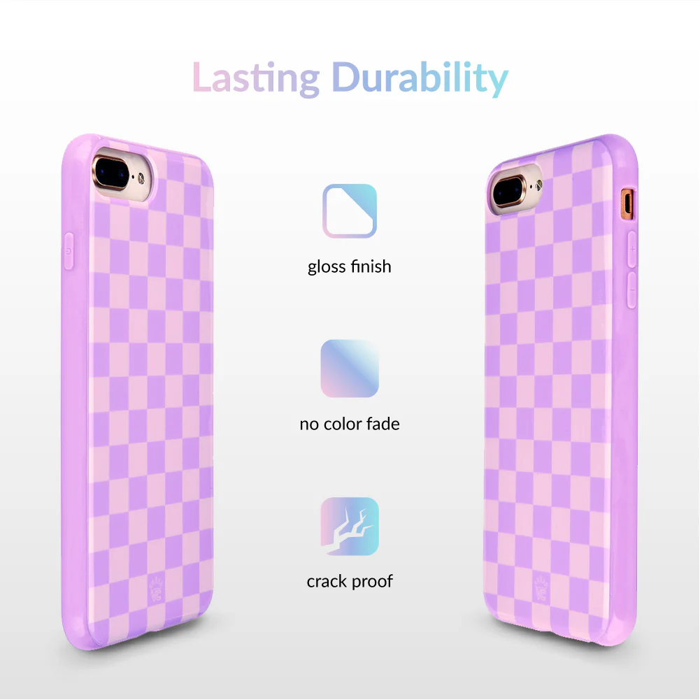 Checkered Lavender Nude iPhone Case - Image 33