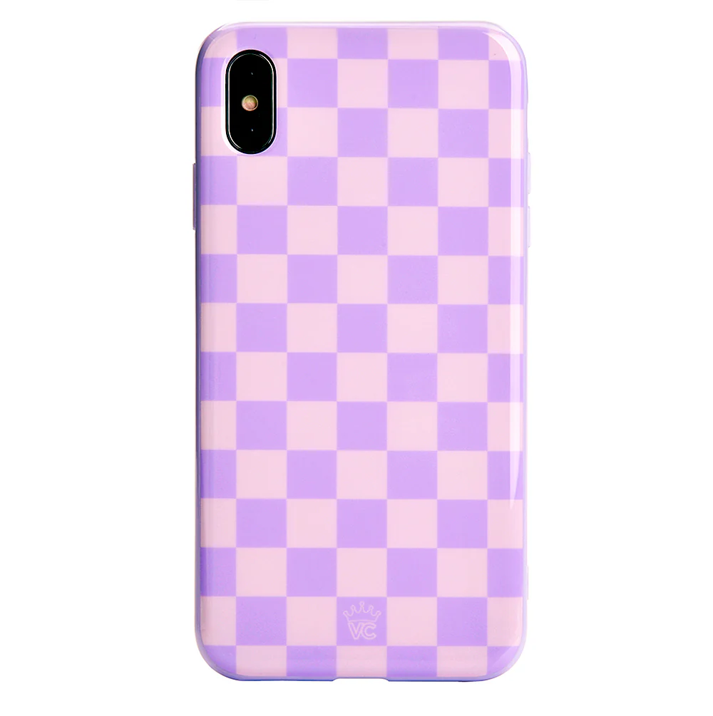 Checkered Lavender Nude iPhone Case - Image 36