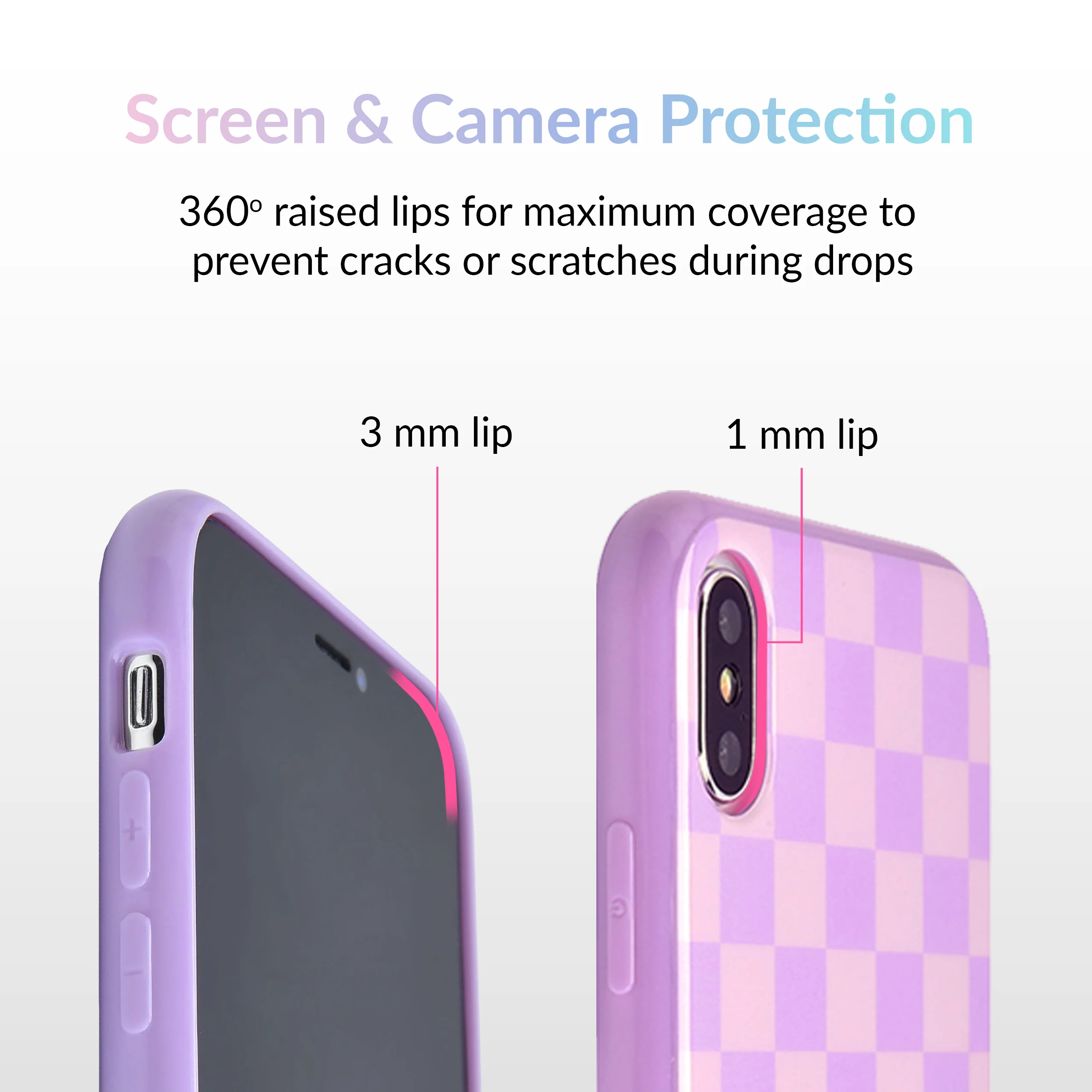 Checkered Lavender Nude iPhone Case - Image 38