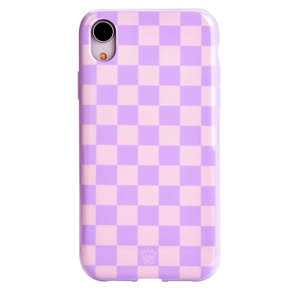 Checkered Lavender Nude iPhone Case - Image 43
