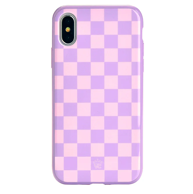 Checkered Lavender Nude iPhone Case - Image 8
